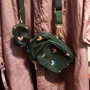 LD Crossbody Bag w/ attached & matching change purse